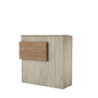 Hanah Home Mesa de Recepción con Iluminación LED Travertino y Nogal